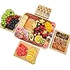Charcuterie Boards Set Bamboo Cheese Board Unique Mothers Day Gifts for Mom House Warming Gifts New Home, Wedding Gifts for Couple, Bridal Shower Gift