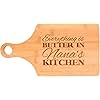 Everything Is Better in Nana's Kitchen Grandma Gift Décor Paddle Shaped Bamboo Cutting Board Bamboo