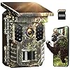 XTU Solar Trail Camera WiFi Bluetooth, 32MP 2.7K Game Camera with Night Vision Motion Activated 0.2s Trigger, IP66 Waterproof Wildlife Camera with 22pcs 850nm Low Glow Infrared LEDs Outdoor
