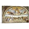 ARTCANVAS Disputation of the Holy Sacrament 1510 Canvas Art Print Stretched Framed Painting Picture Poster Giclee Wall Decor by Raphael - 26" x 18" (0.75" Deep)