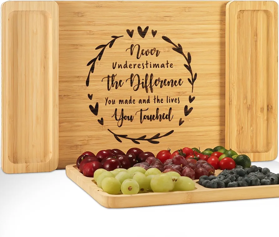 Retirement Gifts for Women Men, Goodbye Farewell Party Cheese Board Gifts, Leaving Going Away New Job Gift for Coworker Boss Leader Colleague Friends -Cheese Board Set