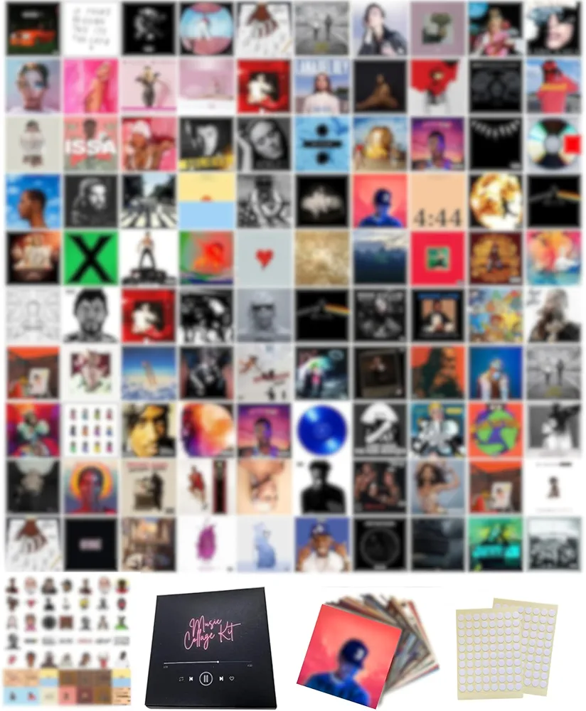 150 Pcs Unique America | Album Cover Posters, Music Posters, Bedroom Posters, Rapper Room Decor, Music Artist Posters, Rap Album Art, 6x6 Inch Prints | 100 Posters & 50 Stickers… (150 pcs)