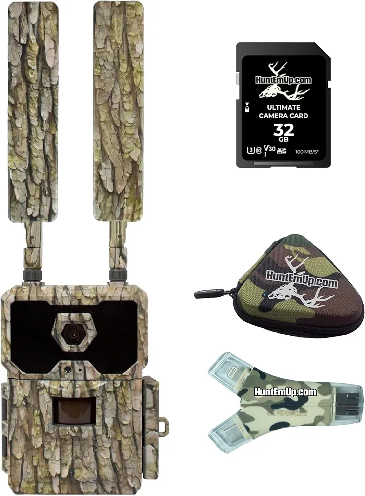 WiseEye Data Cam 2 WiseEye Trail Camera DC2 Bundle 32 GB SD Card - Reader and Card Case kit MC-2 - Multi-Carrier System - Wiseeye Cellular Trail Camera