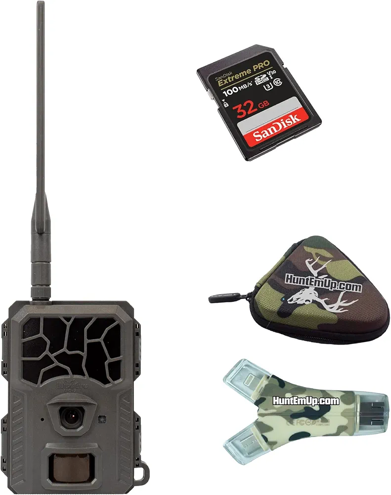 WiseEye Mini Cam 2 Trail Camera Bundle 32 GB SD Card - Reader and Card Case kit MC-2 - Multi-Carrier System