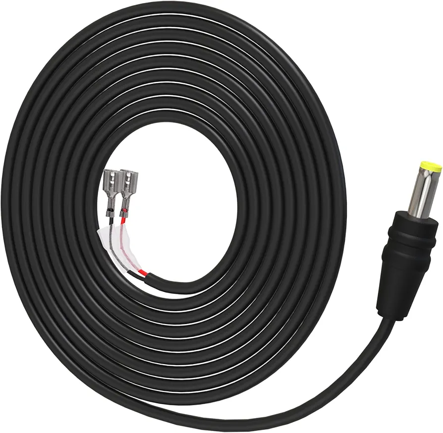 Trail Camera Power Cord,5.5x2.1mm DC External Power Cable Compatible with Spypoint,Stealth Cam,Moultrie,Muddy Trail Camera,5.5x2.1mm DC Plug Trail Camera