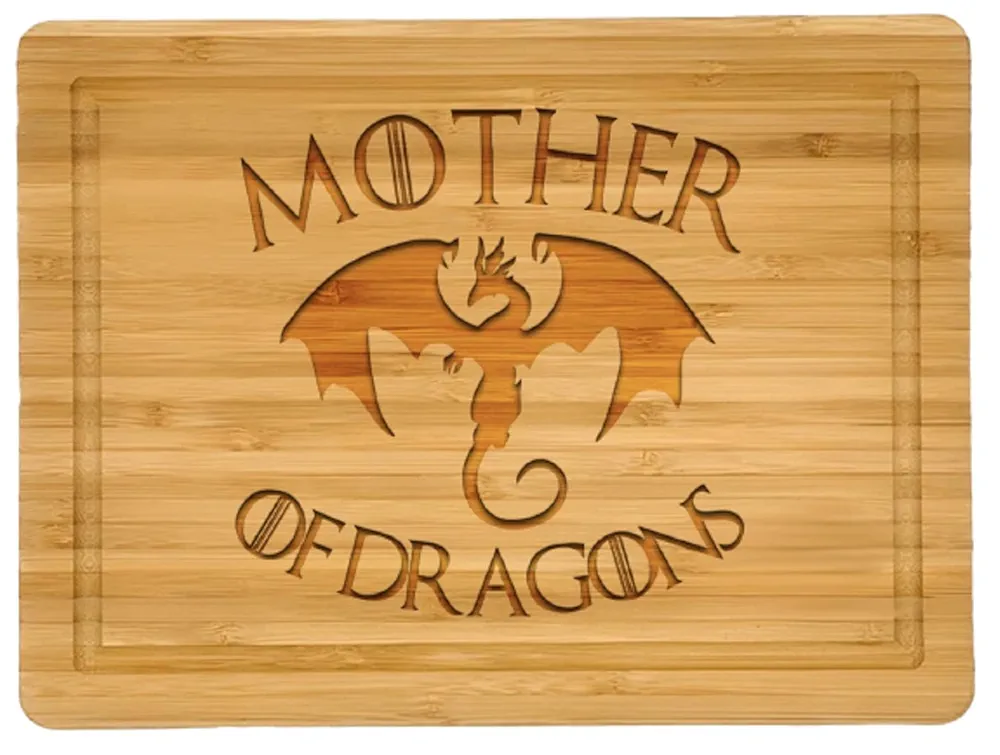 Birthday Cutting Board, Bamboo cutting board, Mother of Dragons, mothers day gifts, personalized cutting boards, housewarming gifts, Gifts for mom, engraved cuttingboard
