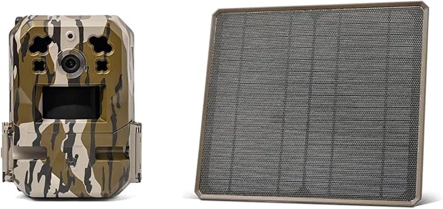 Moultrie Edge Pro Cellular Trail Camera with Solar Panel + Power Pack | 10W | Auto Connect, Nationwide Coverage | False Trigger Elimination Tech | 1080p Video HD Audio | 100ft Detection Range