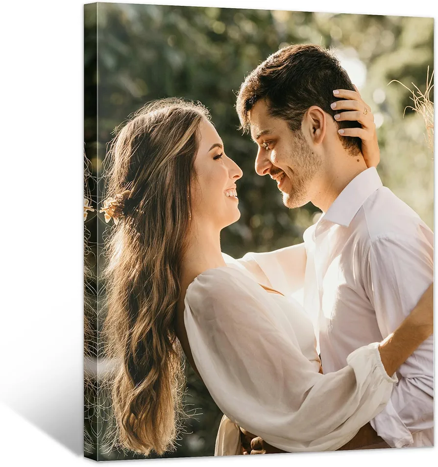WayToLight Custom Canvas Prints with Your Photos Framed Personalized Picture Canvas Prints Wall Art Ideal for Home Decor Christmas Family Gifts (11" x 14")