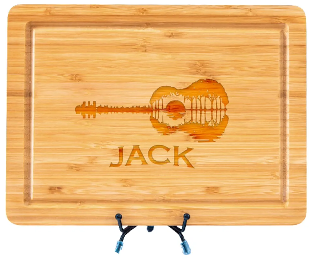 Guitarist Cutting Board, Engraved Guitar Cutting Board, Music Note Decor, Music Teacher Gift, Music Lovers Gift, anniversary wedding gift,