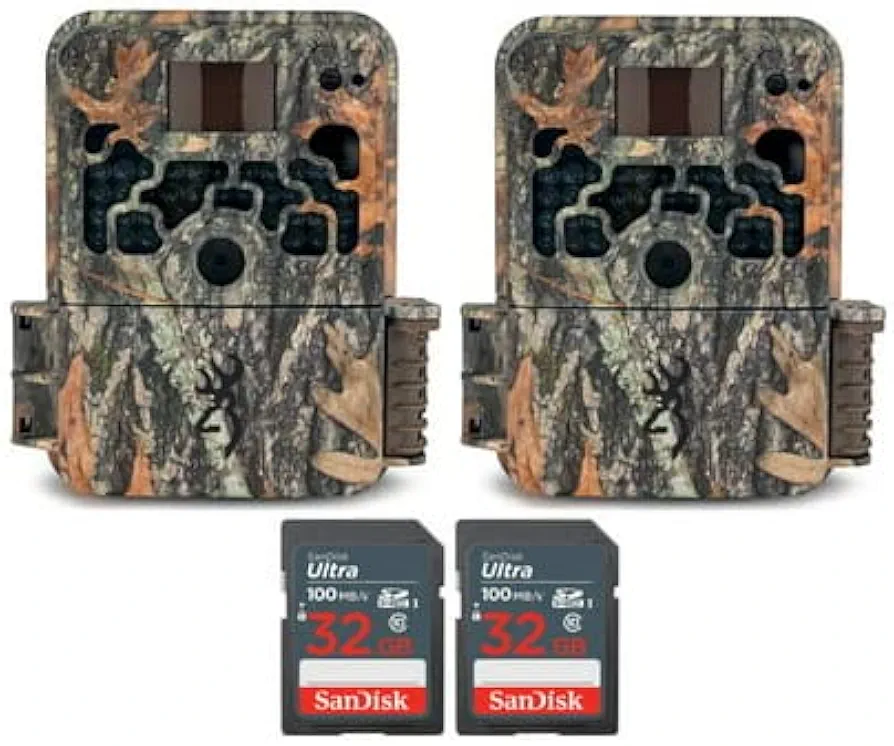 Browning Strike Force 850 Extreme Trail Game Camera (16MP) (2-Pack) Bundle with 32GB Memory Card (2-Pack) (4 Items)