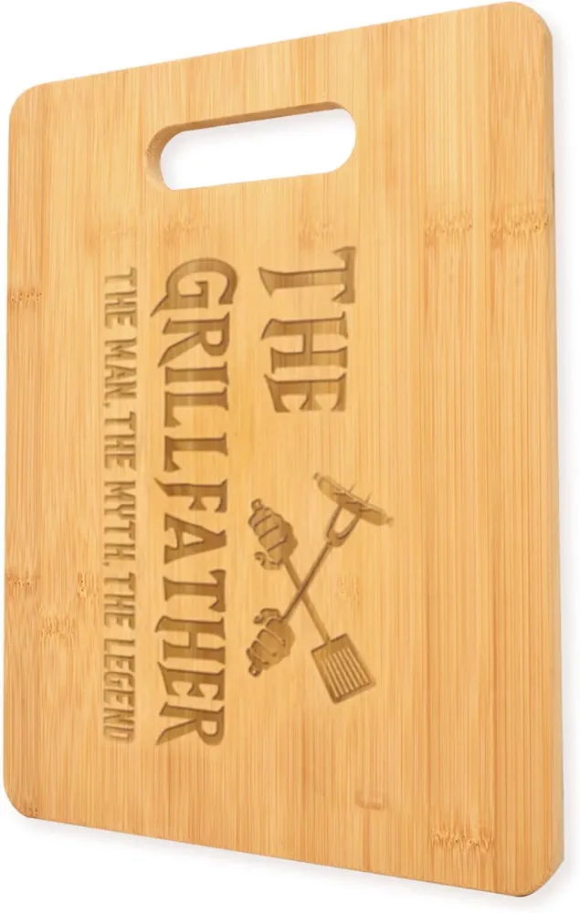 Gifts for Dad Bamboo Cutting Board- Dad Birthday Gift Christmas Gifts for Dad from Daughter Son- Grilling Gifts for Men Best Dad Ever Gifts