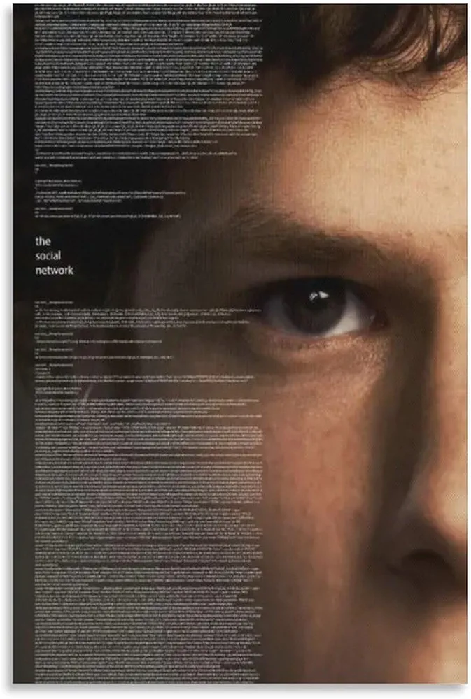The Social Network Movie Poster Canvas Wall Art Print Poster For Home School Office Decor Unframed 12x18inch