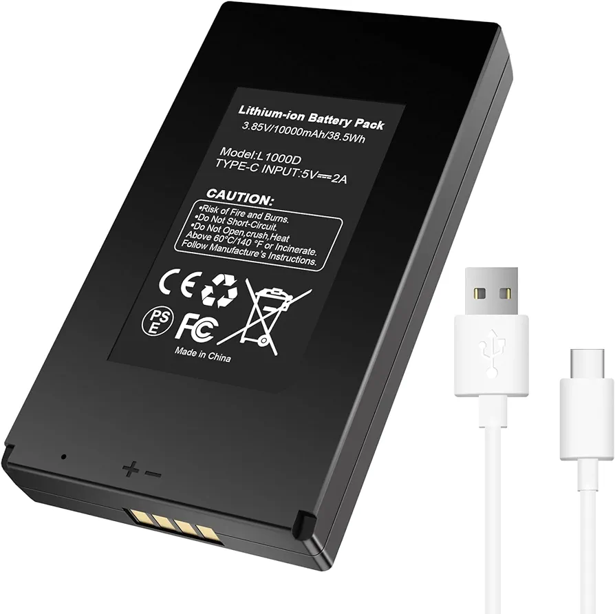 10000mAh Battery Compatible for GardePro E6P Trail Camera E8P, E6PCF, E8PWF, X60P and X60PMB, Trail Camera Battery, USB Charging Cable Included