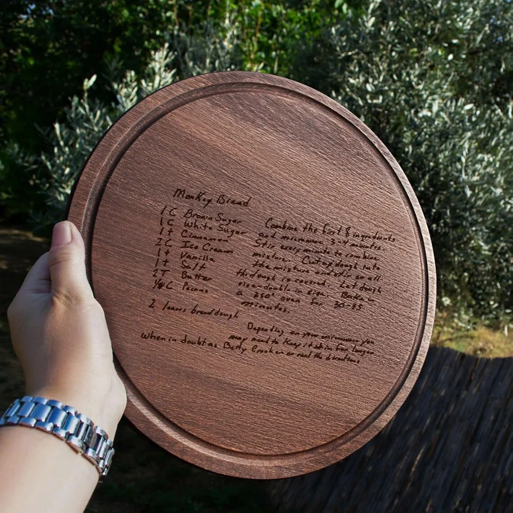 Personalized Handwriting Recipe Walnut Cutting Board, Handwritten Recipe Mom Gift, Engrave Cutting Board, Custom Cutting Board, Mom Birthday