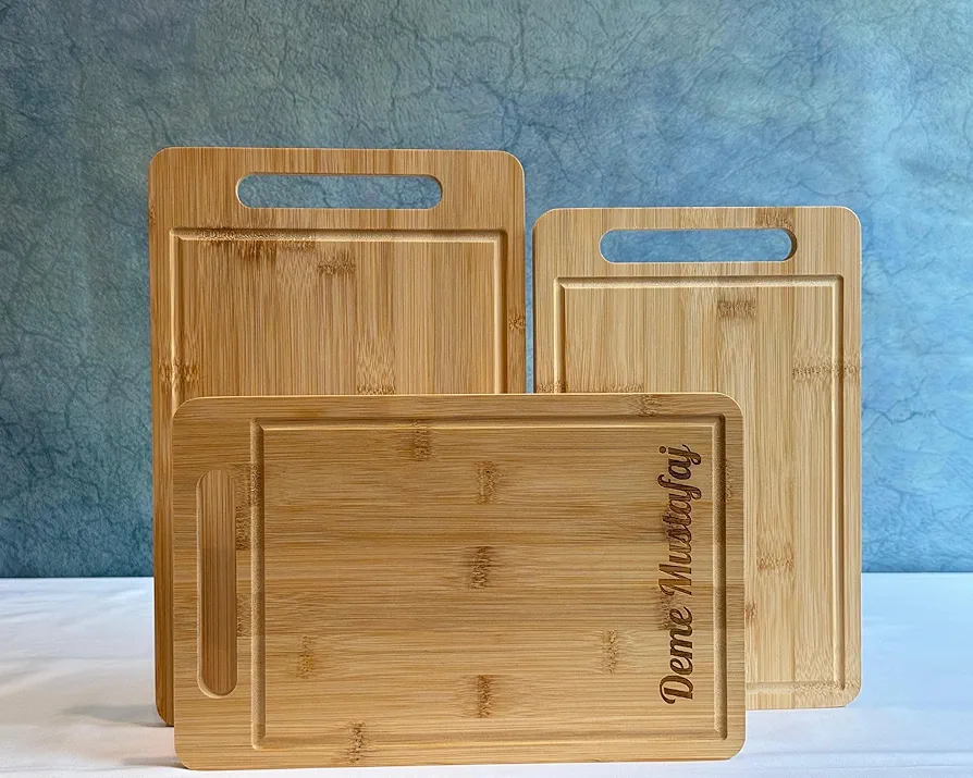 Personalized Charcuterie Cutting Board - Family Cutting Board - Unique Kitchen Board - Charcuterie Board for Christmas, Birthday gifts for Dad (Bamboo white handle)