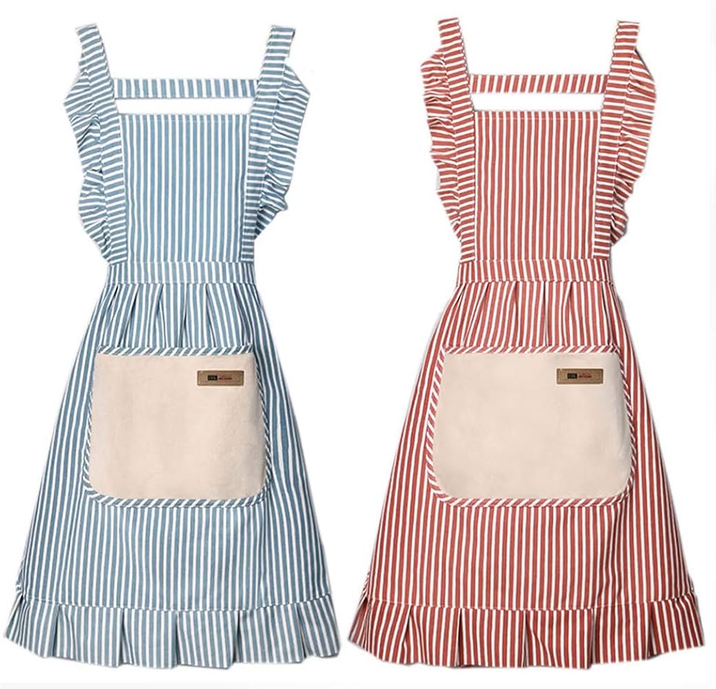 2 Pack Kitchen Cooking Aprons Vest, Adjustable Bib Soft Chef Apron with The vest does not slip on the shoulders