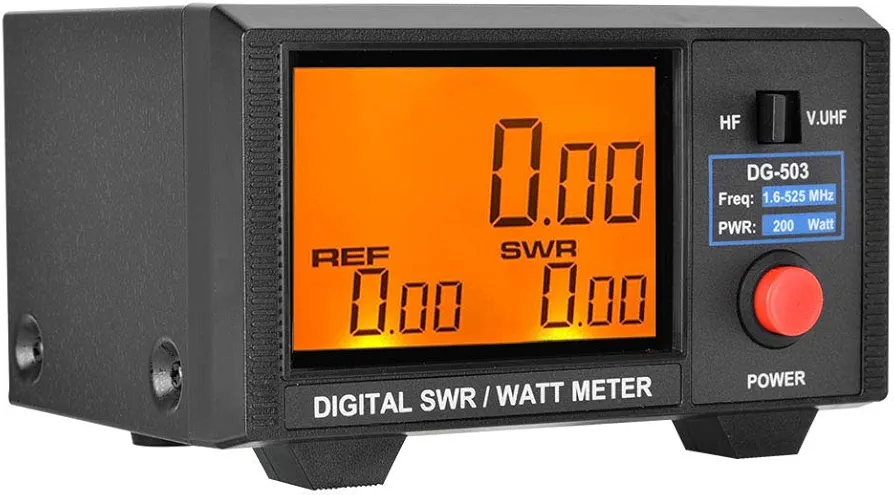 Dpofirs DG-503 Digital LCD 3.5" SWR/Watt Meter 1.6-60MHz/125-525MHz for Two-Way Radio, Measuring Forward Power/Reflection Power/VSWR