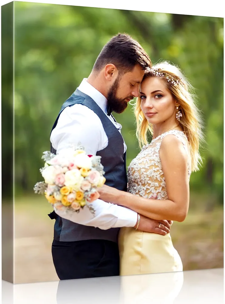 TEXAS ART Custom Canvas Prints with Your Photos Personalized Photo to Canvas Wall Art Customized Canvas Picture, Customized Gift for Mom/Dad/Men/Women, Gift Ideal For Home Decor Keepsakes, 8x8in