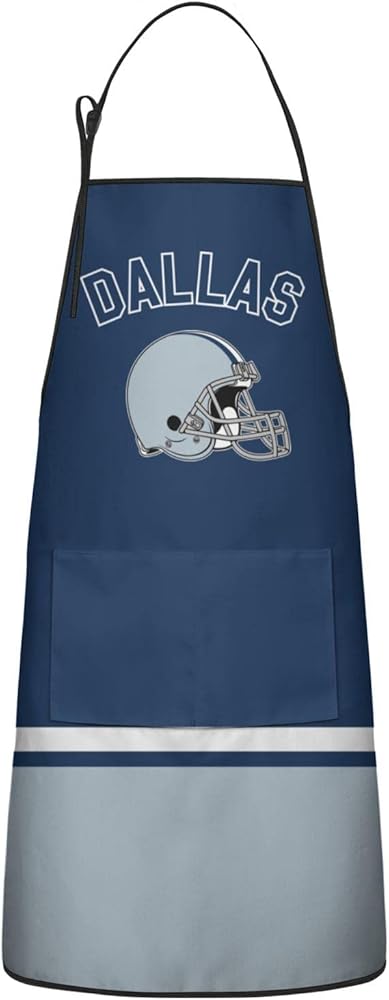 Football Fan Aprons for Men Women with 2 Pockets Cooking Kitchen Aprons, Funny Apron Gifts for Dad, Father