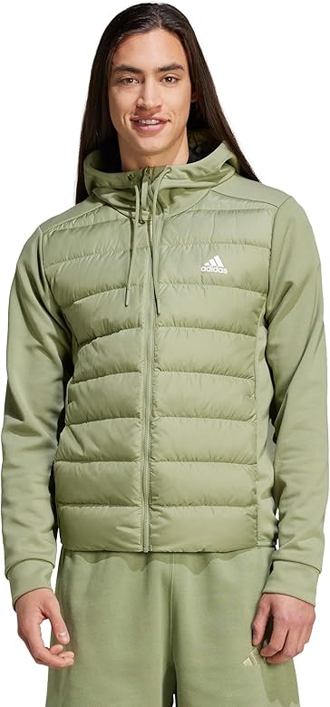 adidas Men's Essentials Hybrid Down Hooded Jacket