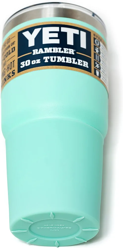 Silicone Boot Sleeve Protector for 20oz, 26oz, 30oz Yeti Rambler Tumbler Cups and 32oz Hydro Flask Tumbler (Seafoam)