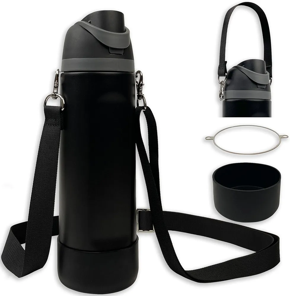 Silicone Boot Set for Owala Water Bottle 24 oz, 32 oz, 40 oz - Includes Non-Slip Sleeve, Shoulder Strap & Handle Strap, Perfect Owala Accessories, Fits Owala Tumbler, Owala FreeSip, Owala Candy Coated