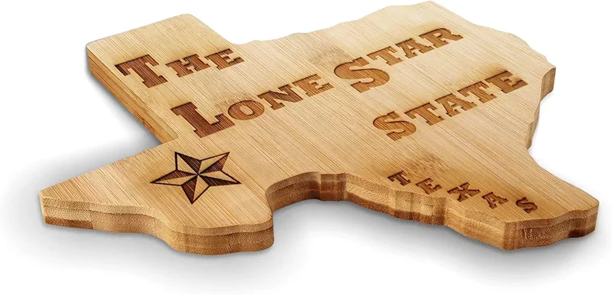 Vastigo Texas Bamboo Cutting Board, The Lone Star State Kitchen Decorate, Shaped Personalized, Charcuterie Board, Engraved Cheese Board, Decor Fruit Platte, Gift