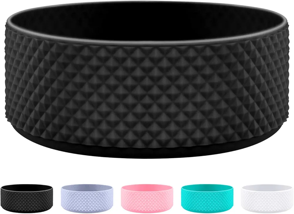 GLINK Bottle Boot, Compatible with Hydro Flask 2.0 Wide Mouth 64 oz Water Bottle and Others, Silicone Water Bottle Protector, Anti-Slip Flex Boot with Diamond Texture, Protective Bottom Sleeve Cover