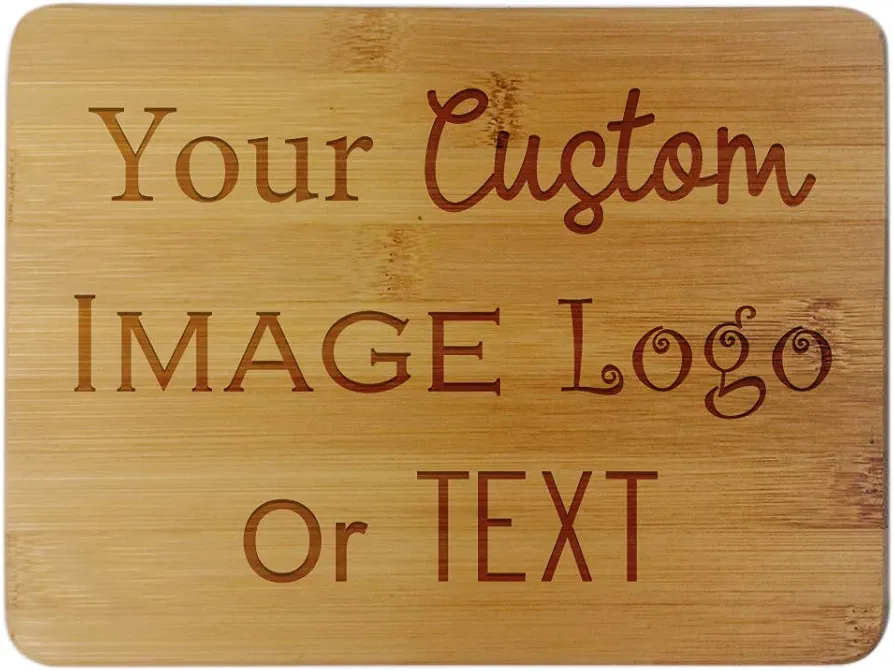 Custom Personalized Cute Unique Whimsical 3D Laser Engraved Sushi Roll Sashimi Bamboo Cutting Serving Board With Your Text, Personal Logo, or Photo, Gift