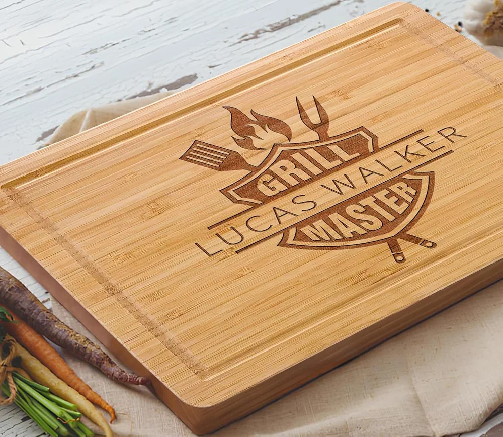 Personalized Grill Cutting Board, Christmas Gifts for Men, Grilling Gifts for Men, Custom Grandpa Gifts, Gifts for Dad, Father's Day Gift for Dad