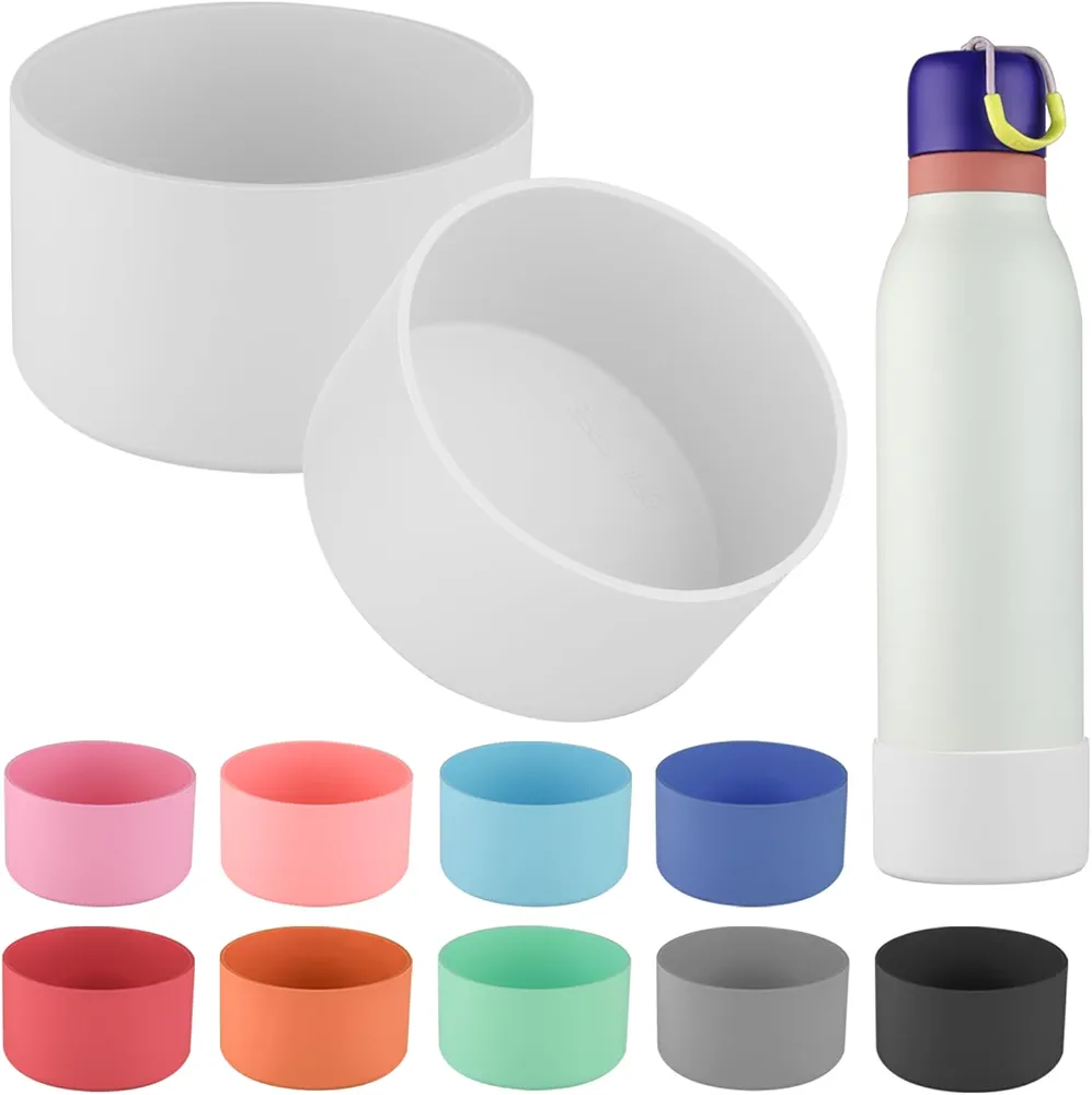 2pcs Silicone Boot for Owala FreeSip Twist Water Bottle 24oz,Applicable Anti-Slip Protective Sleeve for Owala FreeSip Twist,Anti-Slip Bottom Protective for Owala FreeSip Twist