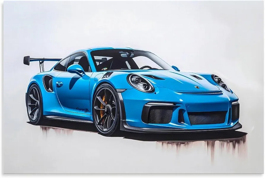 Car Poster 911 GT3RS Posters Racing Car Wall Art Vintage Car Posters For Men Car Art Prints 911 Canvas Framed Unframe-style 24x16inch(60x40cm)
