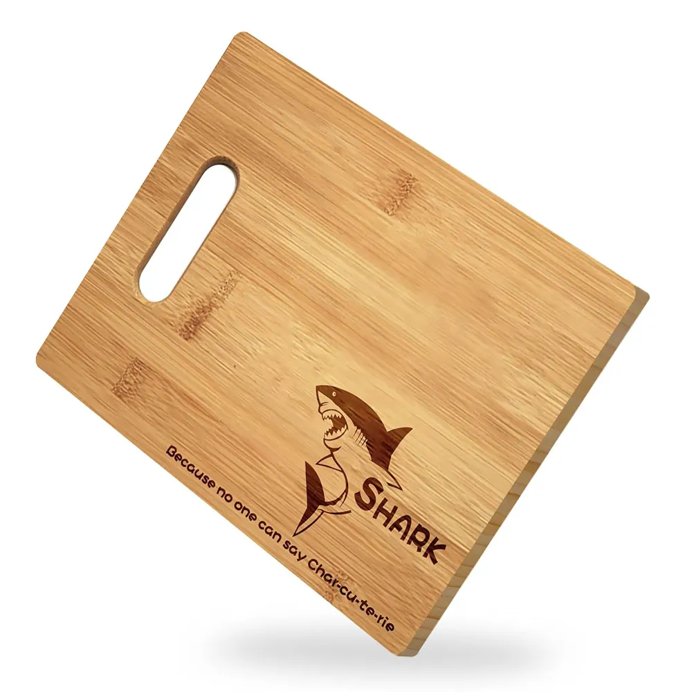 Shark Charcuterie Board,Personalized Charcuterie Board,Laser Engraved Bamboo Cutting Board,Funny Charcuterie Board for Meat and Cheese (C, 13‘’)