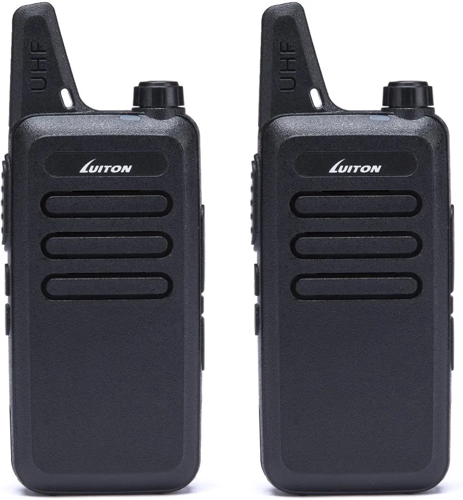 Walkie Talkies LT-316 GMRS Outdoor Camping Hiking Hunting Uhf Mini Walkie Talkies 3 Watts Output 5-10 Miles Range Micro USB Charging Amateur Two Way Radio (Pair) (Black)