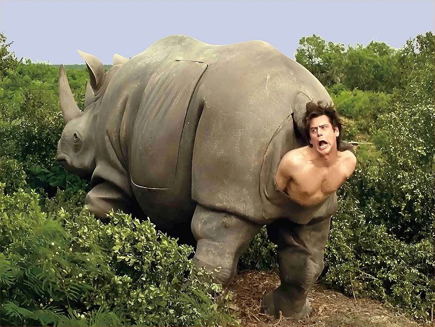 Humor Ace Ventura Rhino Posters for Christmas Bathroom Decor-Funny Movie Bathroom Art The Toilet Poster Canvas Wall Art Prints for Farmhouse Bathroom Decor