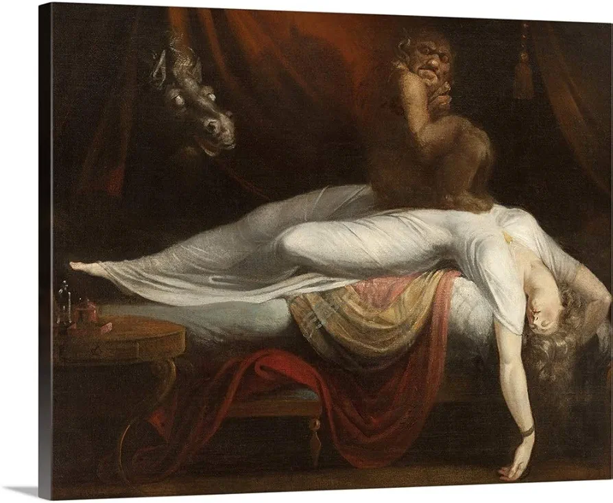 CANVAS ON DEMAND The Nightmare, 1781 Canvas Wall Art Print by Henry Fuseli, Figurative, Home Decor, Artwork, 10"x8"