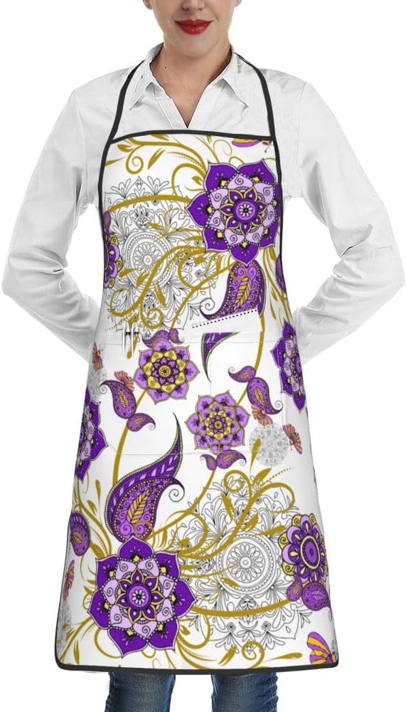 Kitchen Chef Apron With Pockets For Cooking Grilling Bbq Painting Women Men Apron