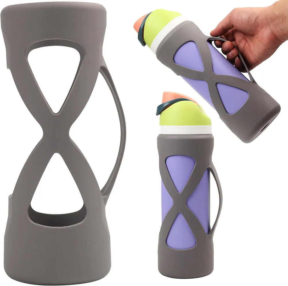 Bigwaves Bottle Bumper Silicone Boot Sleeve Protector with Handle for Owala Freesip Water Bottle 24 Oz, Water Bottle Carrier Grip Accessories for Running Bike, Gym Or Jogging