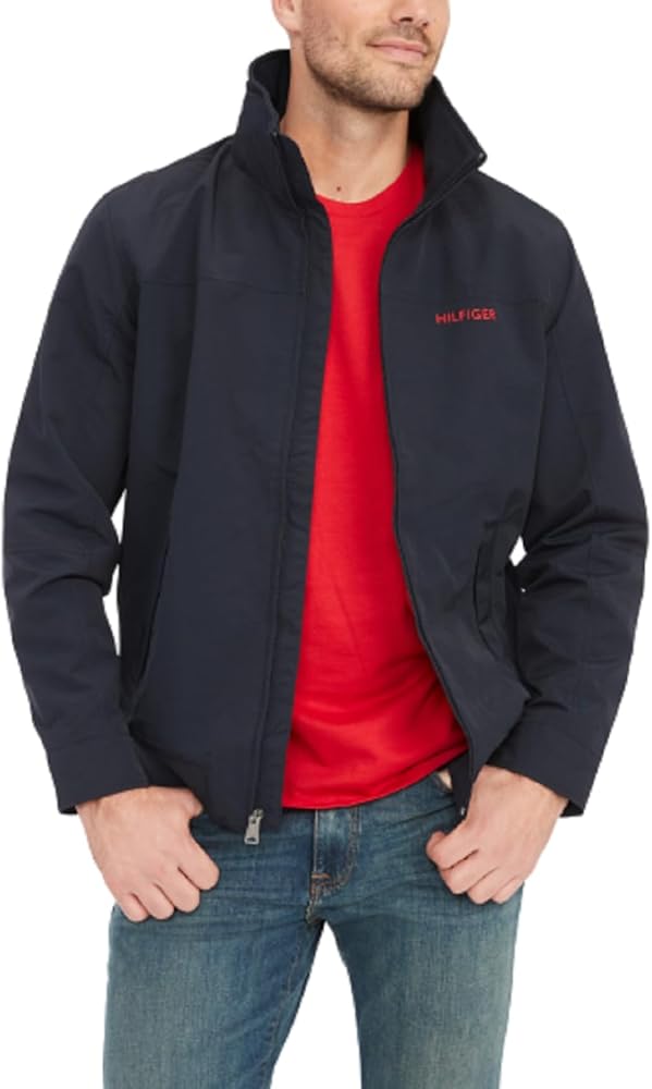 Tommy Hilfiger Men's Lightweight Waterproof Regatta Bomber Jacket
