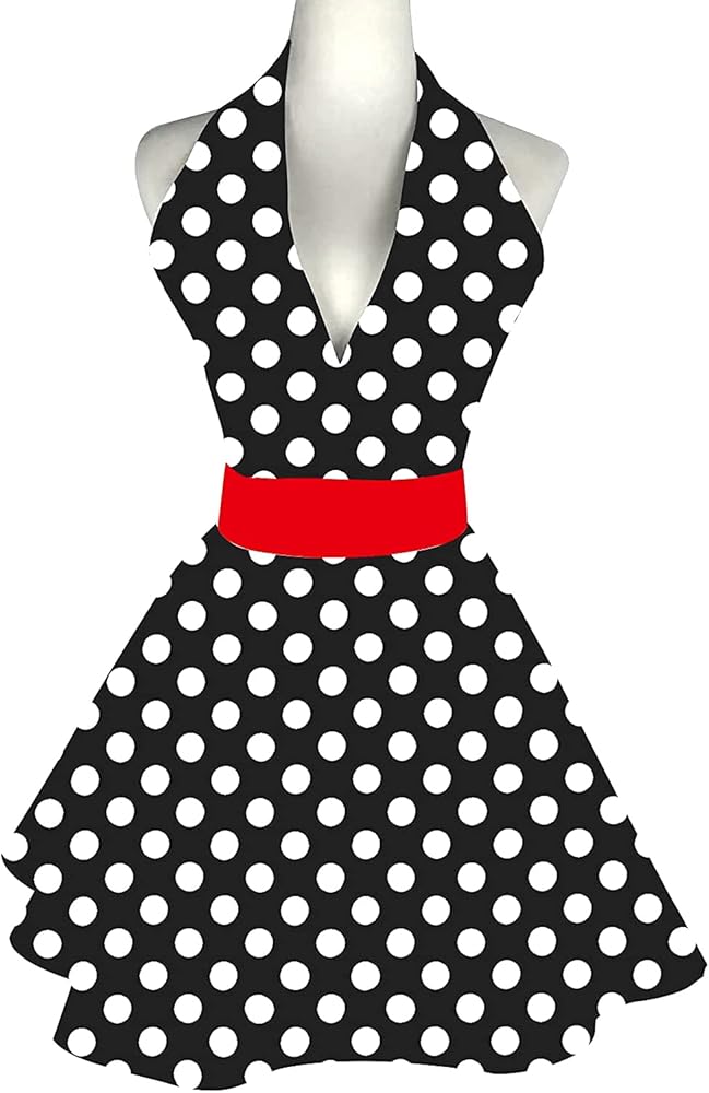 RosieLily Retro Aprons for Women Vintage Apron Kitchen Apron for Cooking Baking BBQ Grilling Sexy Mothers Day Gifts Cute
