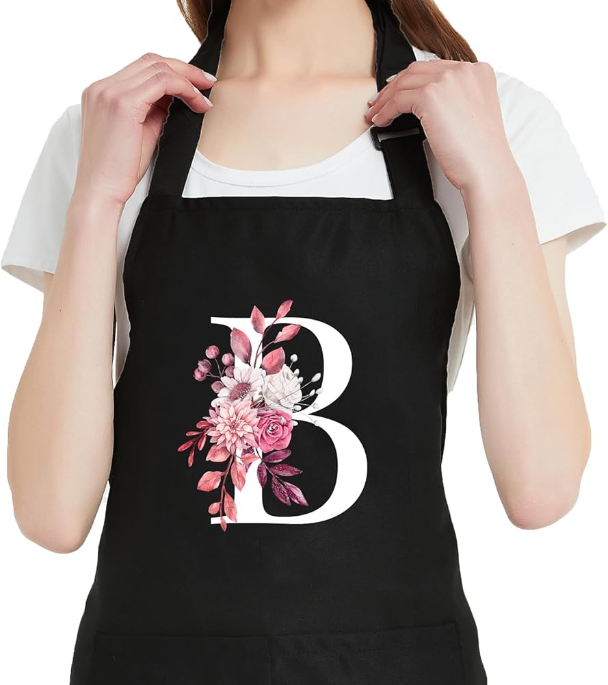 Personalized Aprons for Women with Pockets, Cute Aprons for Women Chef Baking, Cooking Gifts for Mom Birthday