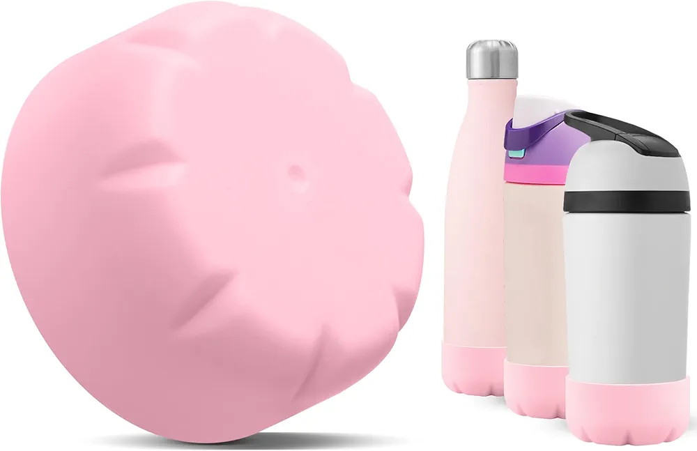 Silicone Boot Compatible with Owala Kids Water Bottle 14/16 oz & S'well 17oz Water Bottle and More 12/17 oz Stainless Steel Water Bottles, Anti-Slip Bottom Protector Sleeve