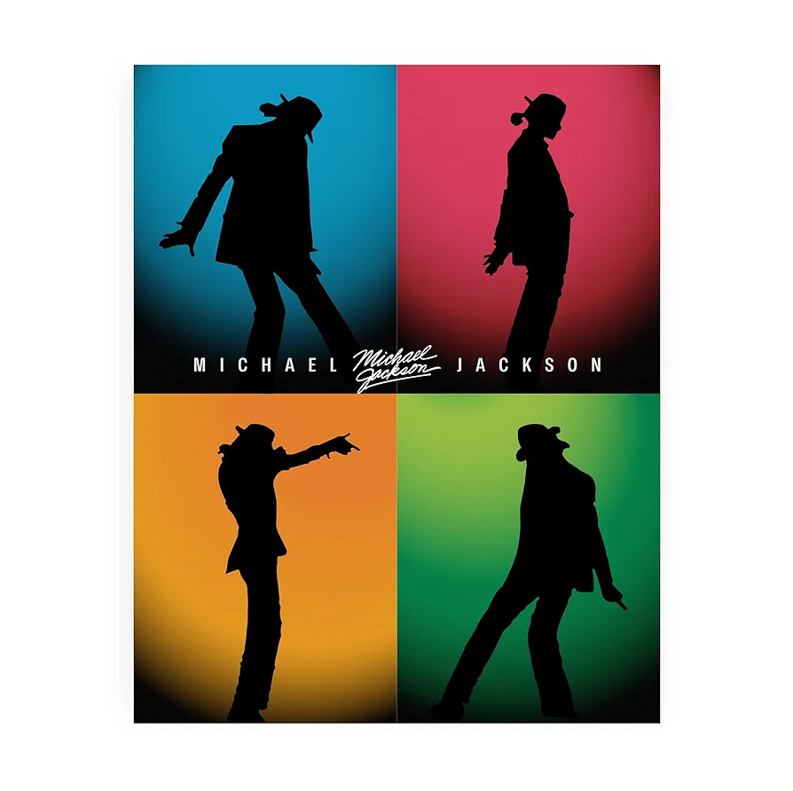 Michael Jackson Silhouette Wall Art Print - Iconic King of Pop Wall Art Decor, Perfect for Home, Offices, Bedroom, Living Room, & Music Room Decor, Unframed - 8x10", Great Music Gift For Fans,