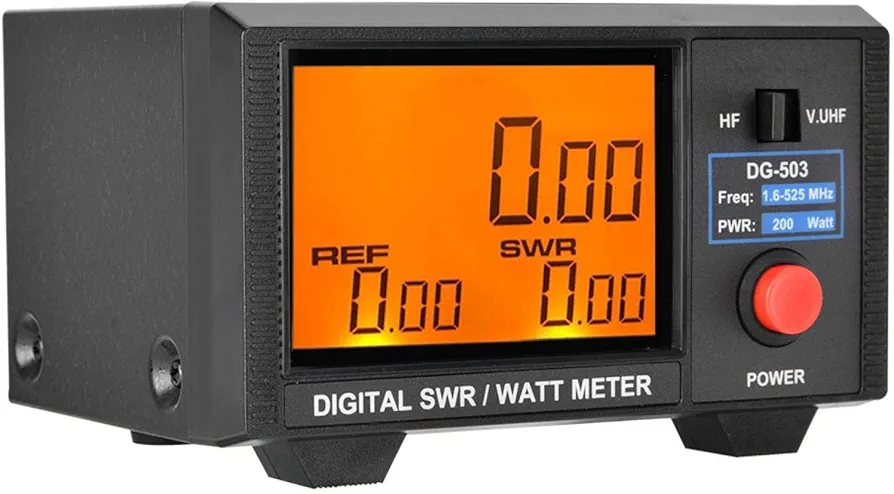 Digital LCD SWR/Watt Meter for Twoway Radio,VHF/UHF/HF Accurate SWR/Watt Tester with 3.5inch LCD Backlight Display for Measure Forward/Reflection Power/VSWR in one Push