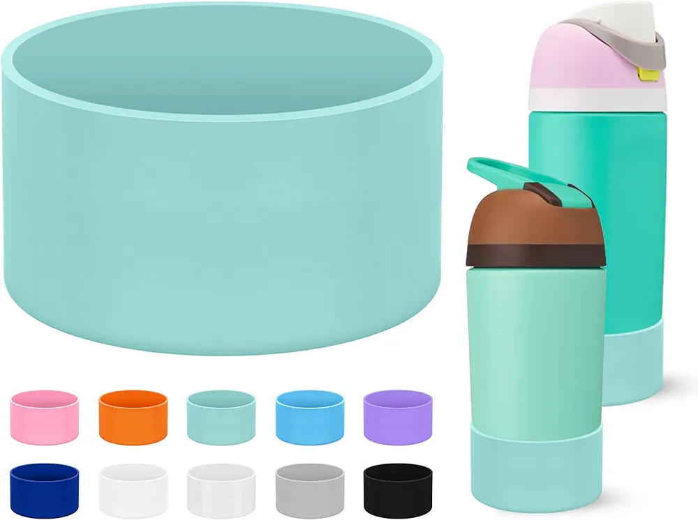 Mokoart Silicone Boot Compatible with Owala Kids Water Bottle 16/14 oz, Anti-Slip Rubber Bottom Protective Sleeve for Owala Kids FreeSip 16oz, Accessories for Owala Kids Flip 14oz