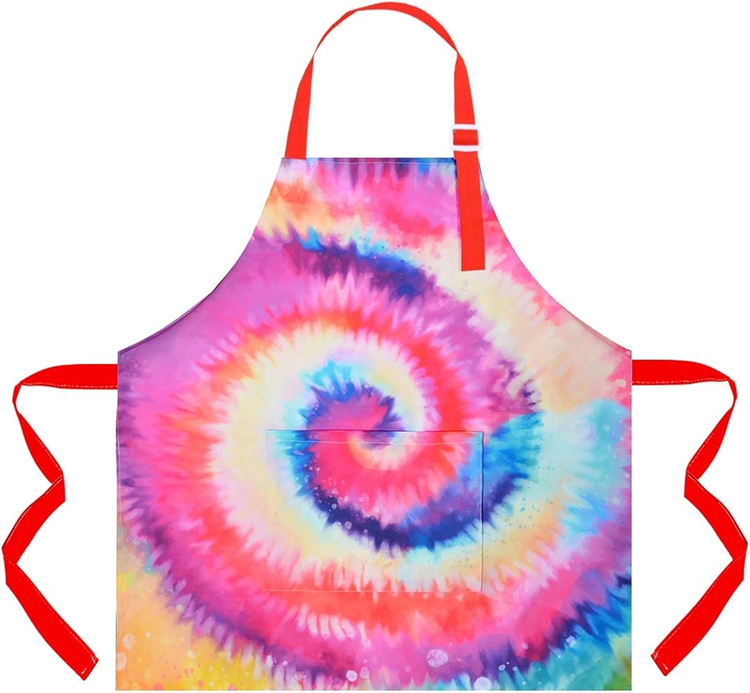 Fiodrimy Aprons for Kids, Kids Art Apron Girls Boys Painting Apron with Pockets Adjustable for Cooking Baking Kitchen
