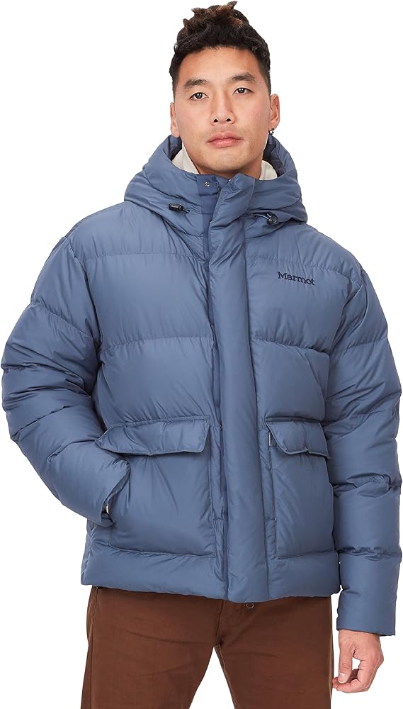 MARMOT Men's Stockholm Jacket - 700-Fill Down Puffer with Hood and Vintage Style