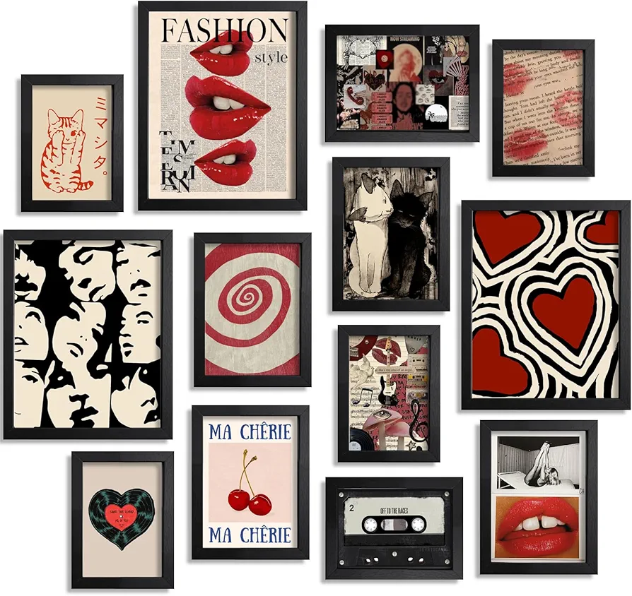 Waschbär Downtown Girl Room Decor, Y2k Wall Art Prints for Bedroom, Vintage Coquette Aesthetic Posters, Downtown Girl Poster, Wall Collage Kit Pictures for Dorm