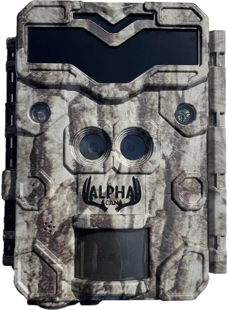 No Glow 4K Video Dual Lens Hunting Trail Camera 32MP 60fps IP67 Waterproof Scouting Cam with Ultra Fast Trigger Speed and Recovery Rate 2.4" Color Viewscreen