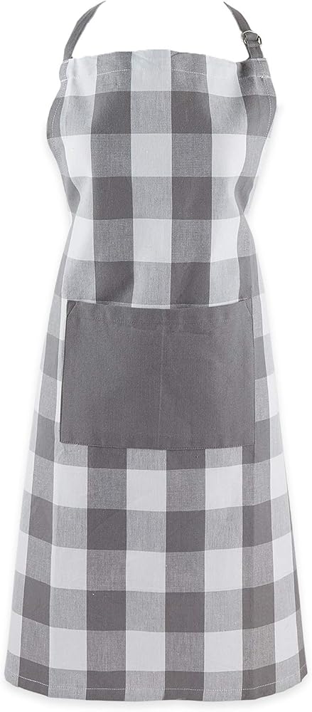 DII Unisex Buffalo Check Kitchen Collection, Classic Farmhouse Chef Apron, One Size